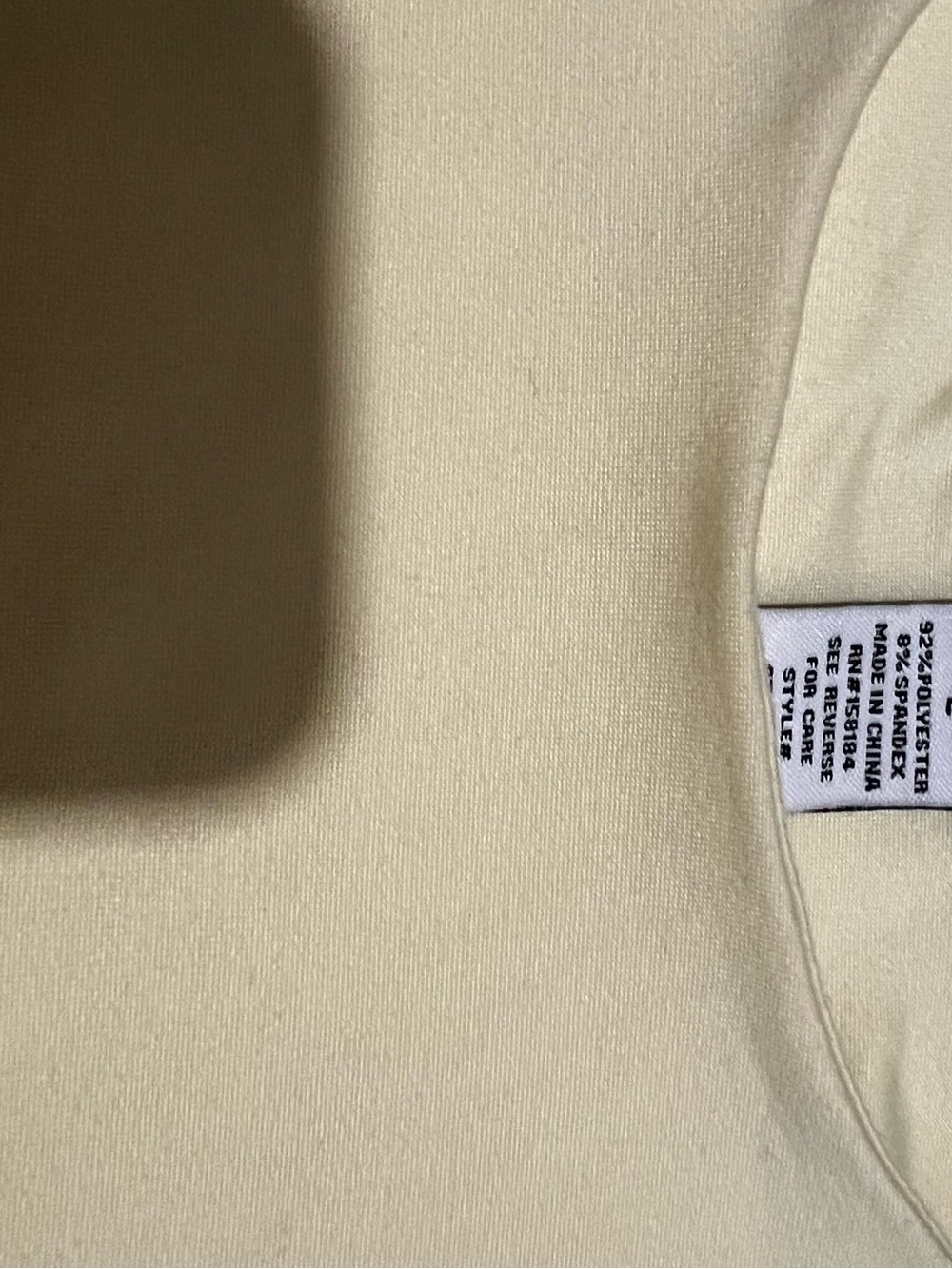 Cream Lightweight Top with Crew Neck